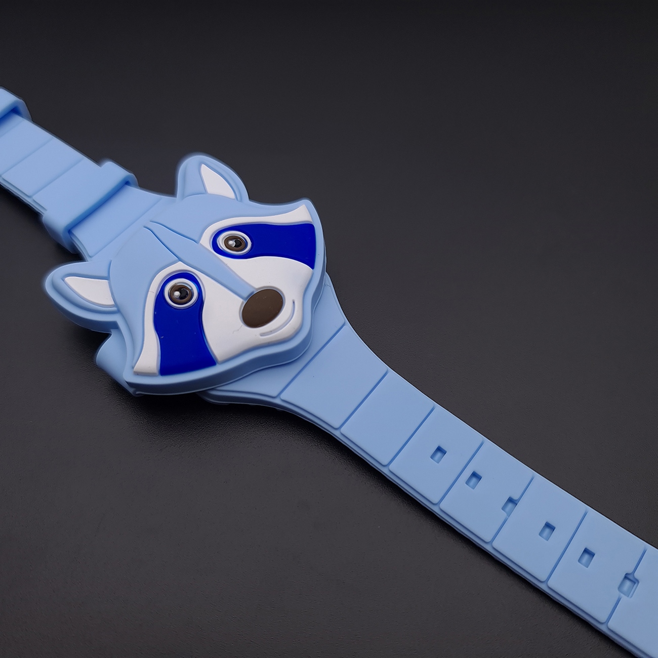 Reloj Digital Led Mapache Niño Niña + Estuche 